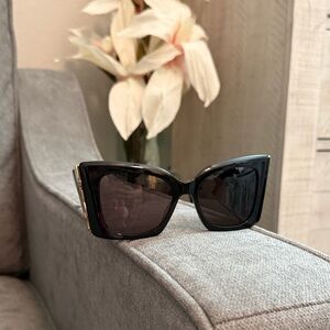Yves Saint Laurent Monogram Acetate 54MM Blaze Rectangular Sunglasses!